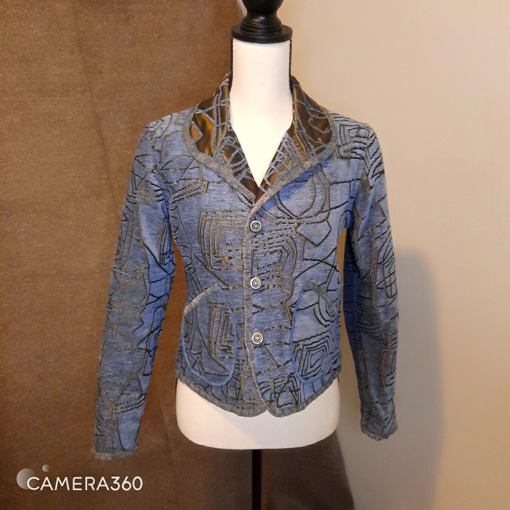 Beautifully Unique Reversible Cropped Blazer